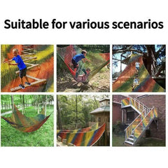 Children's Cargo Climbing Net Bridge for Inside, Outside, Backyard, Tree House-Tryhomy