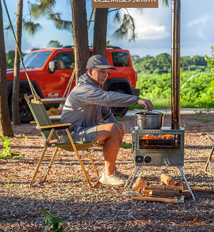 Outdoor Large Tent Stove with Pellet - Tryhomy