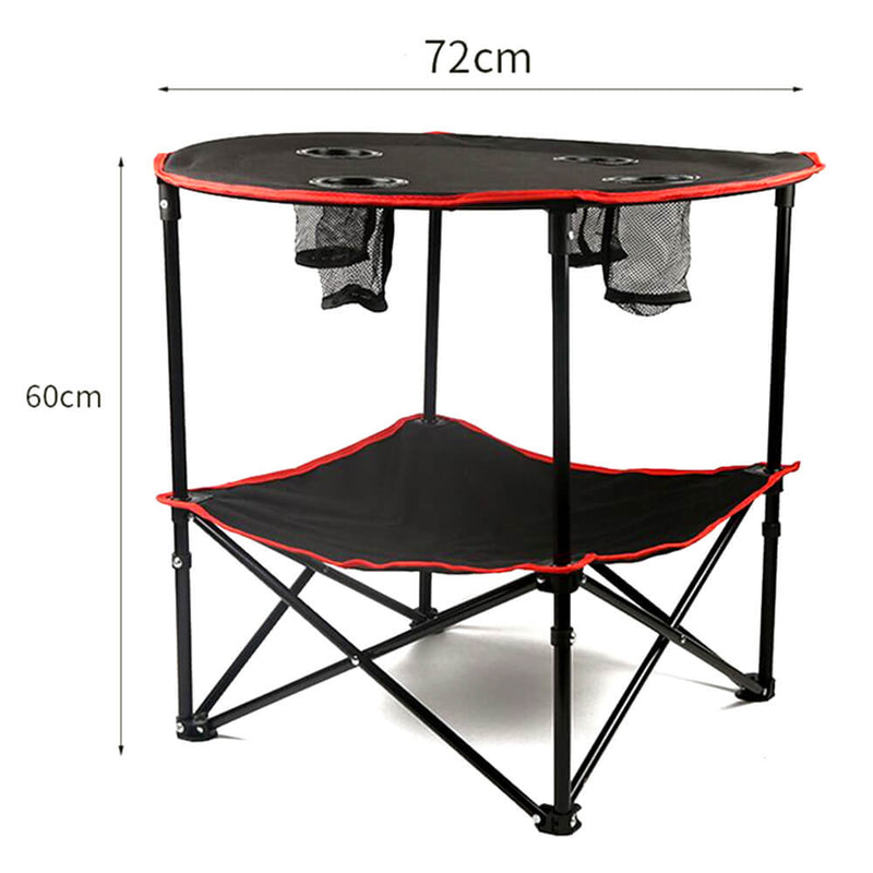 S-Tadpoles 72x60CM Round camping Folding Table For Picnic - S-tadpoles