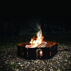 Tryhomy 27inch Portable Steel Campfire Ring