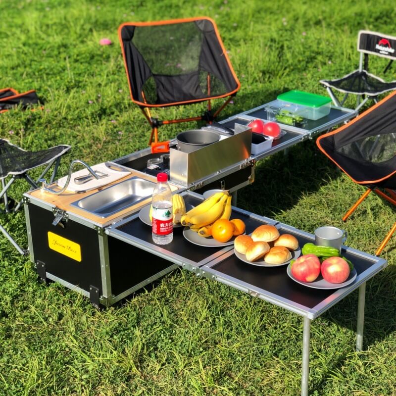 camping kitchen Eat-Camp Revolutionary Portable Camp Kitchen Box-Tryhomy