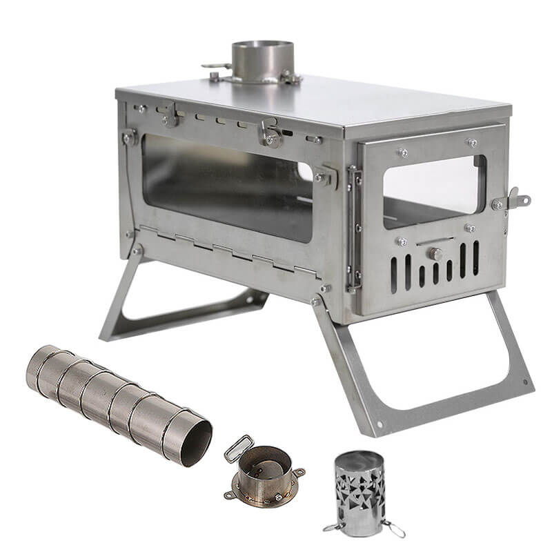 small tent with stove Mini Ultralight Titanium Tent Stove - Tryhomy